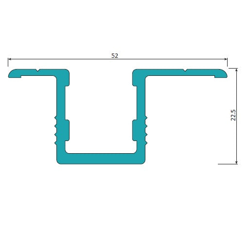 Riel Inferior de Empotrar. Sistema Plegable Europa. Color Negro