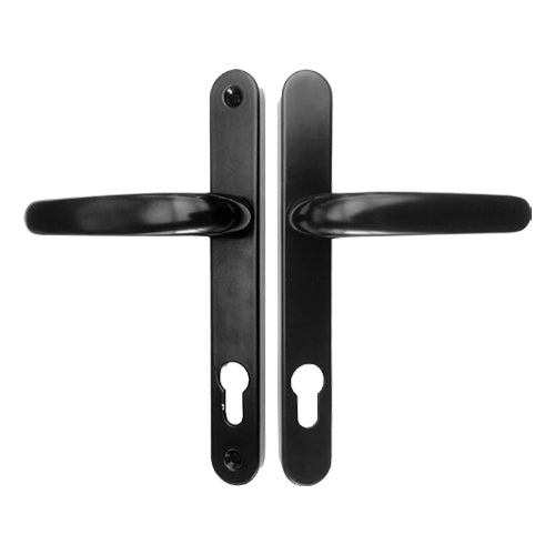 Par de manillas CC 66mm para cilindro europeo y cerradura. Para cerraduras US046. Negro