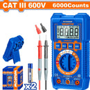 Multímetro Digital 6000 dígitos. CATIII 600V. Medición de temperatura. Rango automático.