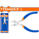 Mini alicate de combinación 115mm(4.5") Pulido y antióxido. Con mango de plástico.