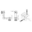 Conector de vitrinas de 2 vias.