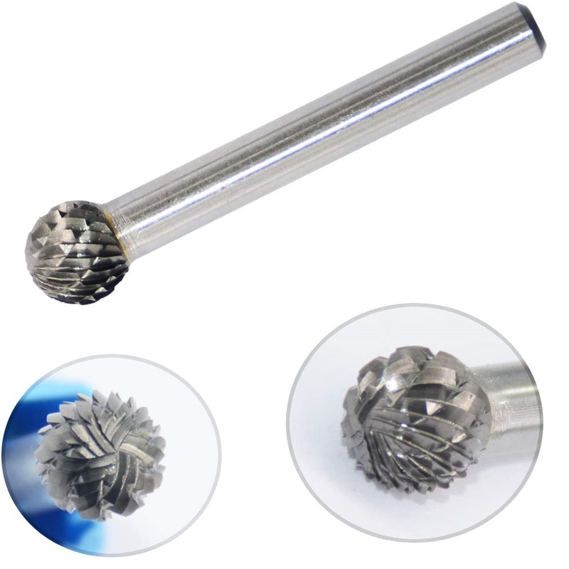 Fresa lima rotativa de carburo de tungsteno Esferica vastago 6mm. Para motortool