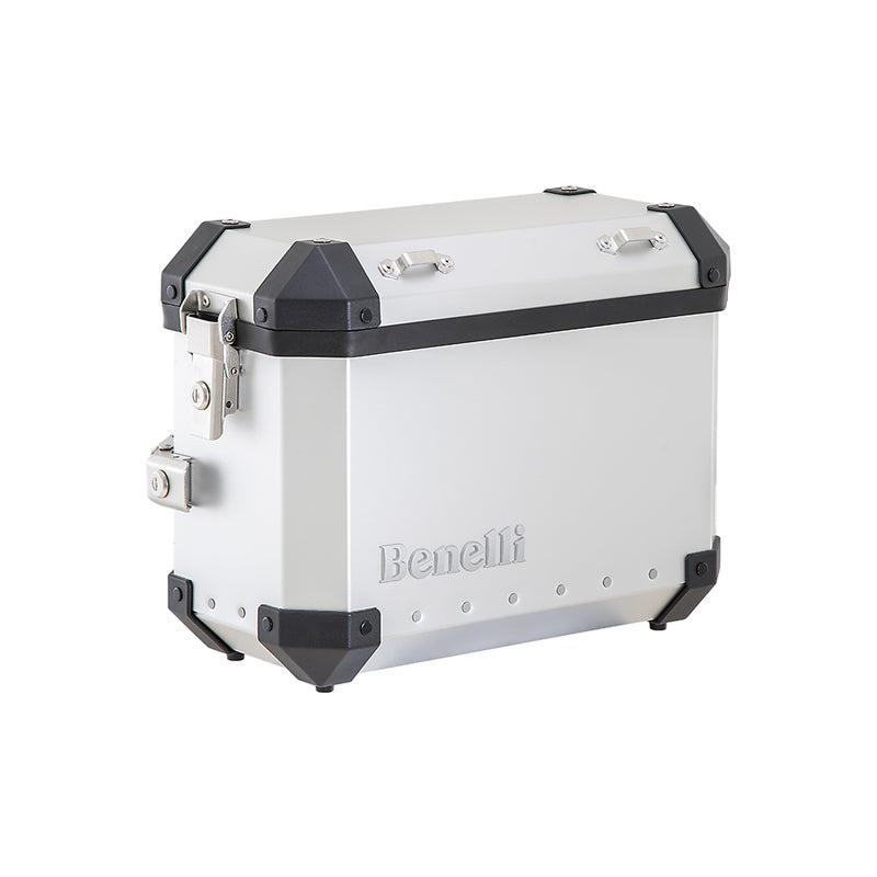 Kit de 3 Cajas TopCase+2SideCase modelo Benelli para TRK251 Color Aluminio incluye racks