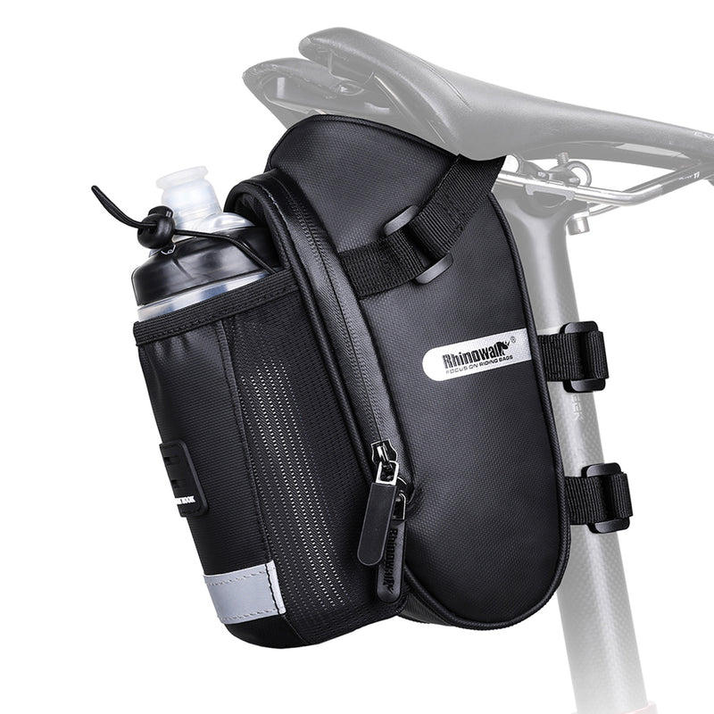 Bolso para Asiento de Bicicleta con porta termo negro Rhinowalk