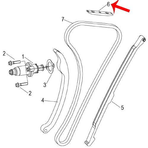 Guia superior de cadena del arbol de levas (302S / LEONCINO500 / TRK502X / TNT600)