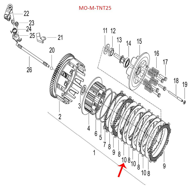 Disco de friccion 3.2mm (LEONCINO250 / TNT25 / TRK251)