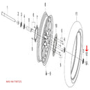 Buje izquierdo de la rueda delantera (TNT25 / TRK251 / LEONCINO250 / 302S)