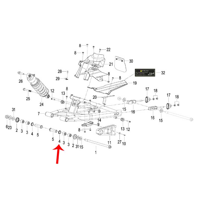 Disco de freno trasero (TRK251 / LEONCINO250 / 302S)
