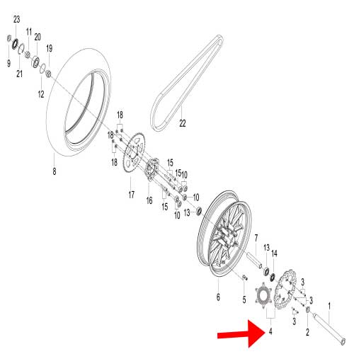 Disco de freno trasero (TRK251 / LEONCINO250 / 302S)