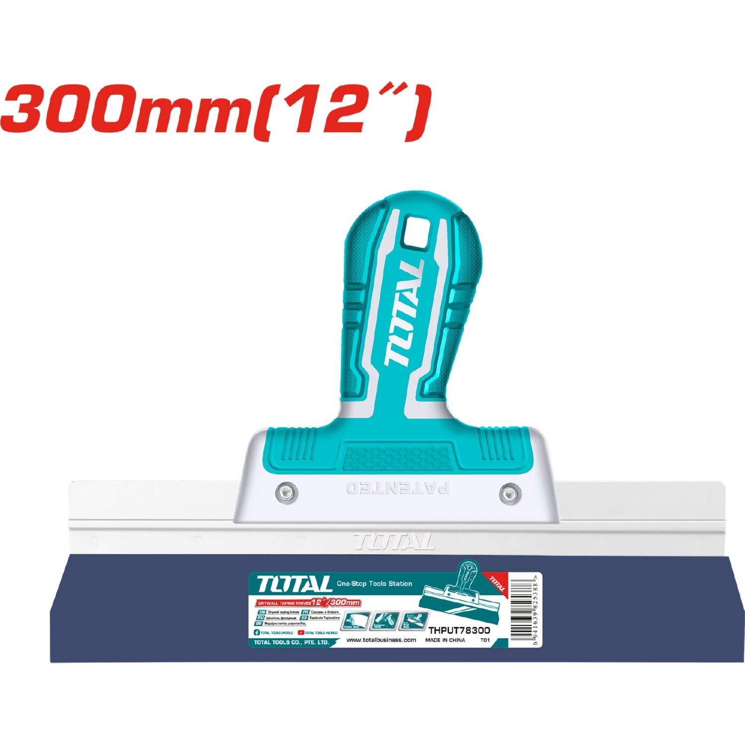 Espátula para drywall de 12". Espesor 0.5 mm.