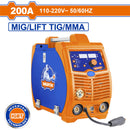 Máquina De Soldar Inverter 200A Modelo Medium Duty 30% Ciclo de Trabajo MAG/MIG/MMA/TIG 110V-220V soldadora