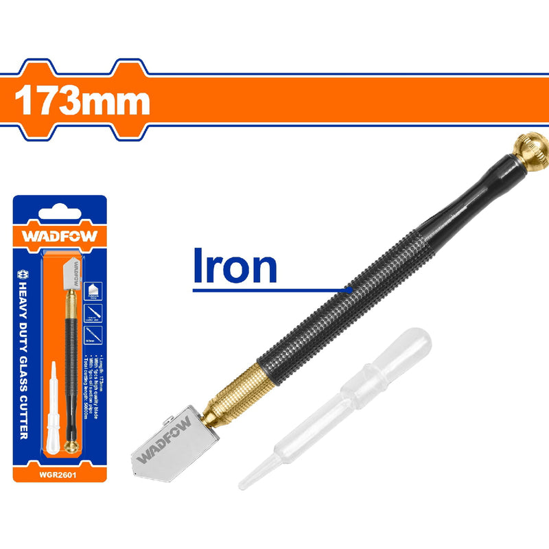 Cortador de vidrio heavy duty. Cuerpo de metal con alimentador de aceite automático. 173mm