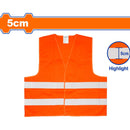 Chaleco reflectivo de seguridad Naranja. Ancho de la tira:5cm. Poliéster. Talla XL.