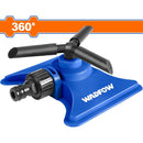 Aspersor de 3 brazos giratorio 360º. Con adaptador de herramientas de 3/4". Base de plástico. Para riego regar