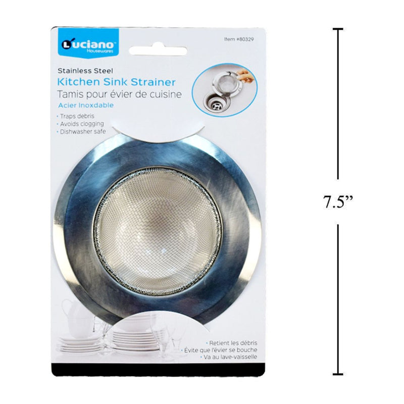 Luciano, Colador para fregadero de cocina, acero inoxidable