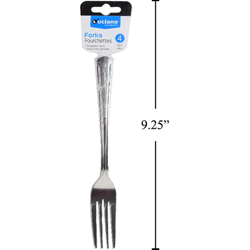 Tenedor Luciano de 4 pzs, 7 " Acero inoxidable