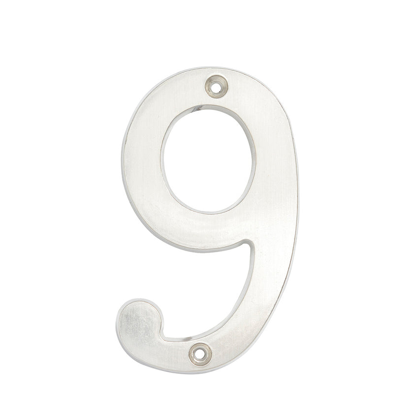 Numero 9 slim 4" cromo satinado Lock