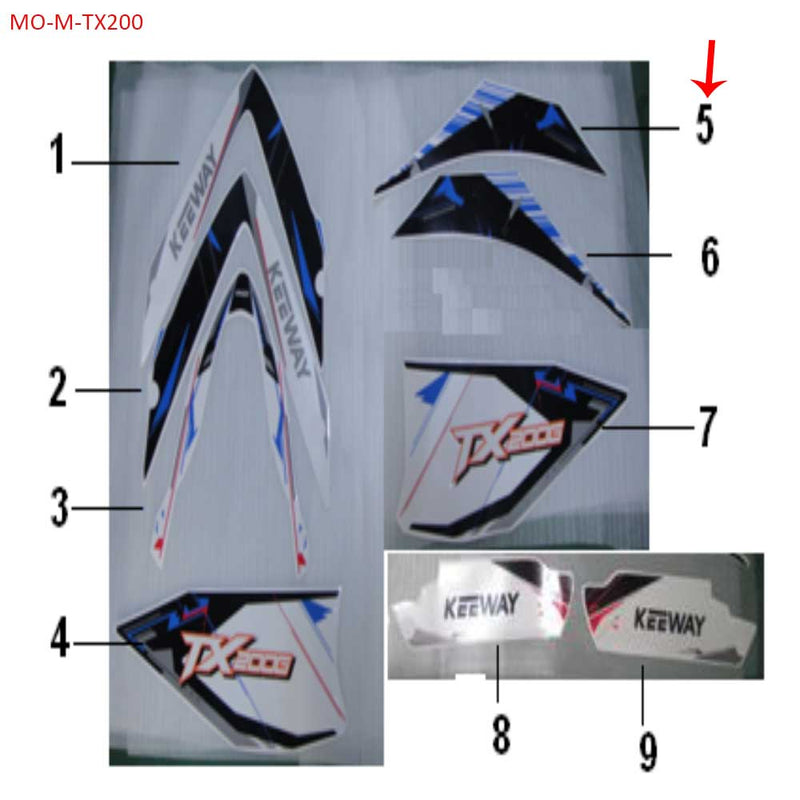 Calcomania lateral izquierda II (TX200)