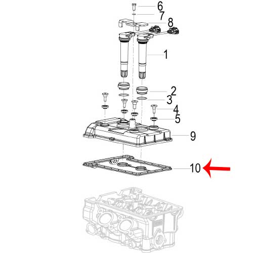 Empacadura de la tapa de cilindro (302S / LEONCINO500 / TRK502X)