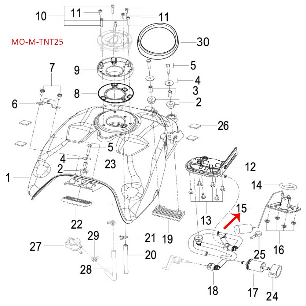 Sensor de nivel de combustible (TNT25) (CODIGO NUEVO MO-REP-50800N350000)