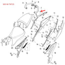 Covertor trasero superior derecho blanco con calcomanias (TNT25)