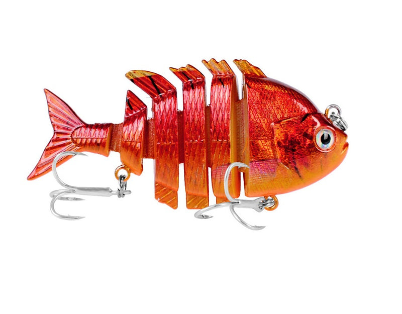 Señuelo Pez 6 secciones 8cm Color rojo