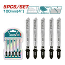 Hojas para sierra caladora tipo T para madera. 74mm. (10 dientes por pulgada) Set de 5