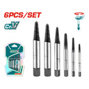 Juego de Extractor de Tornillos 6 piezas. Cr-V, Dureza:48~52HRC