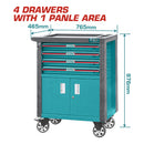 Caja herramientas gabinete con ruedas 4 gavetas+gavinete carrito servicio mecánico( VACIO)