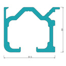 Riel Superior de sobre poner. Sistema Plegable Europa. Color Madera