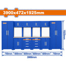 Armario Gabinete para Herramientas. 3900x472x1925mm. 10 piezas. Ideal en taller o bodega.
