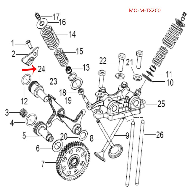 Eje de balancines (TX200)