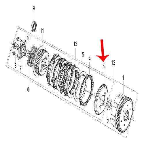 Plato covertor del embrague (RKG150)