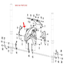 Guardabarro delantero blanco con calcomanias (TNT150)