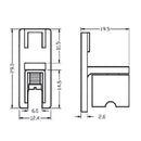 Tapita para perfil C-A0059. Cromada.