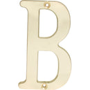 Letra B slim 4" latón brillante Lock