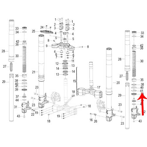 Clip del sello de aceite (LEONCINO500 / TRK502X)
