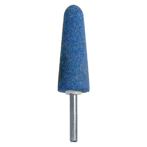 Punta oxido aluminio 25x70x6.4mm,  Alto rendimiento desbaste-pulido aceros suaves, aceros duros