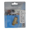 Conector tipo T hembra x macho x macho 3/8" x 3/8" x 1/4" para llaves de ángulo