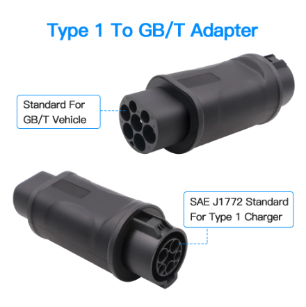 Adaptador de enchufe carga J1772 tipo1 a carro puerto GB/T estandar chino