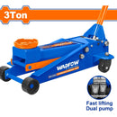 Gato Hidráulico de Piso 3 Ton. Altura min:130mm. Alt. Elevación: 465mm. Bomba doble.