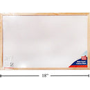 Pizarra blanca de 12 x 18 "con 2 ganchos metálicos