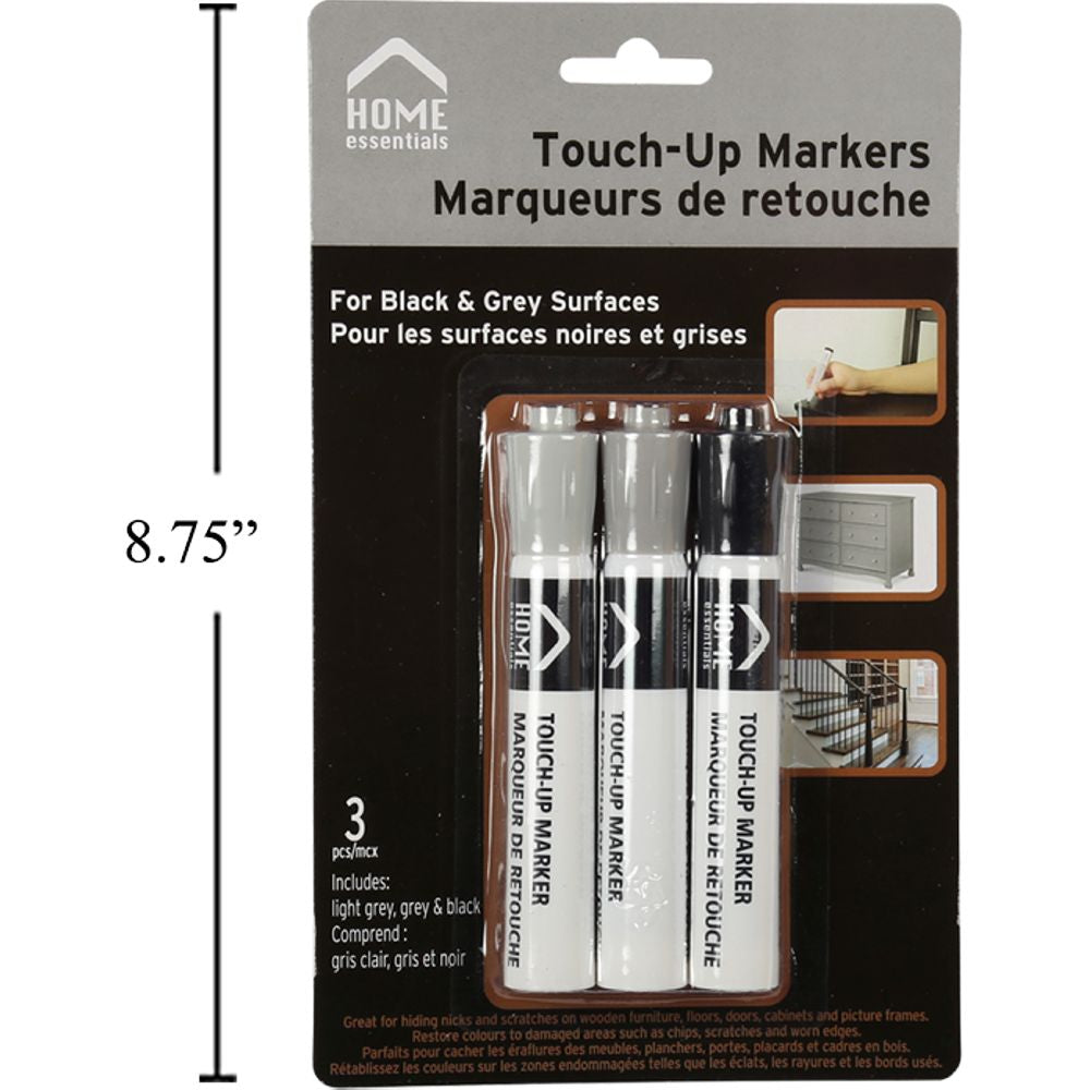 Marcadores de retoque de muebles de 3 piezas, blíster