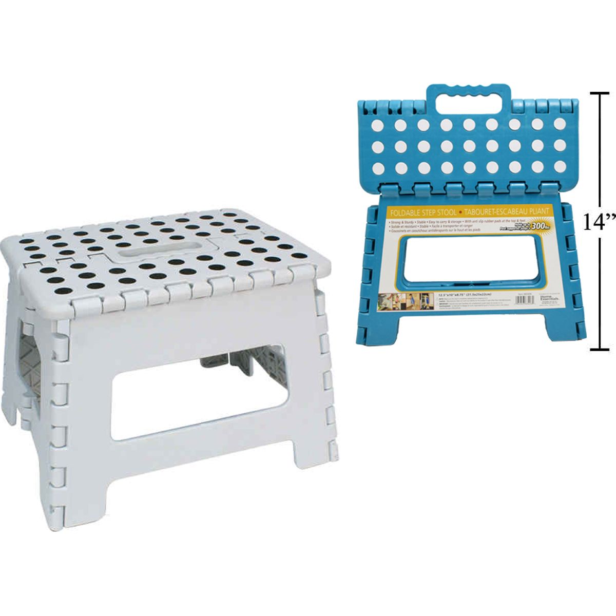 Taburete escalonado plegable resistente con envoltura retráctil (colores variados)