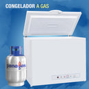 Congelador a Gas 191L. Conexión a Gas LPG.Con Termostato. *No incluye Tanque de Gas.*