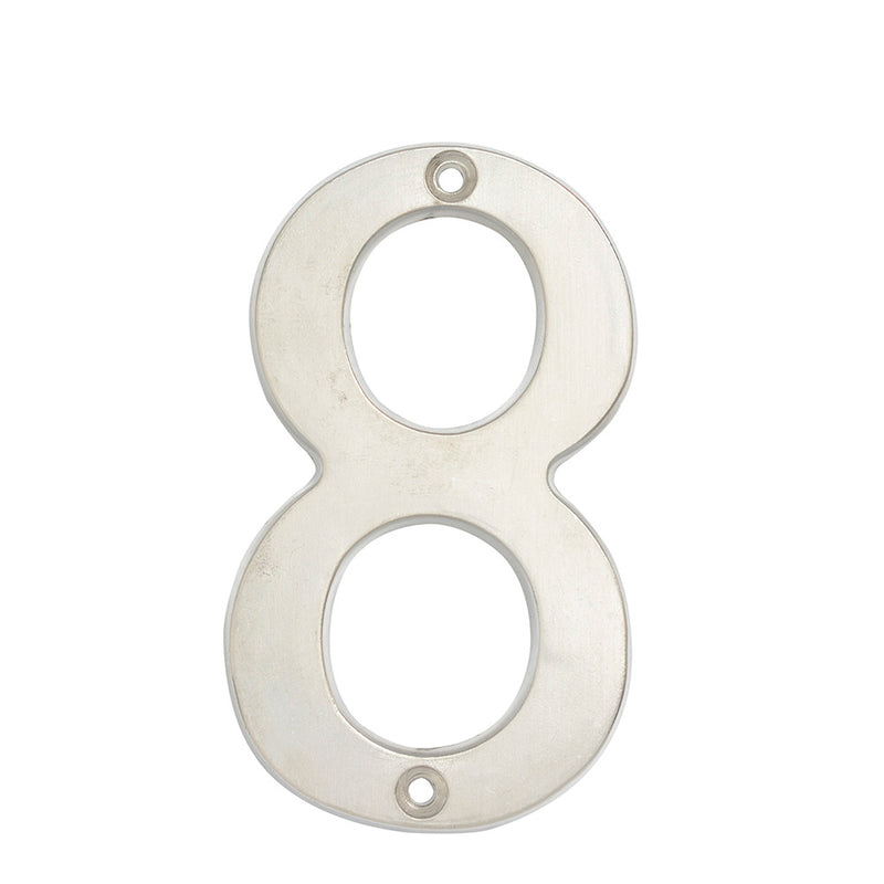 Numero 8 slim 4" cromo satinado Lock