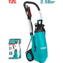 Bomba Rociador spray de presión 12 litros TOTAL TOOLS para fumigar con ruedas