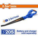 Soplador de Batería 20V Inalámbrico. 13000rpm. No incluye batería ni cargador. Blower soplador de hojas