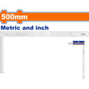 Escuadra en forma de L de Acero Inoxidable  20"  Angulo 90º  Mide metros y pulgadas