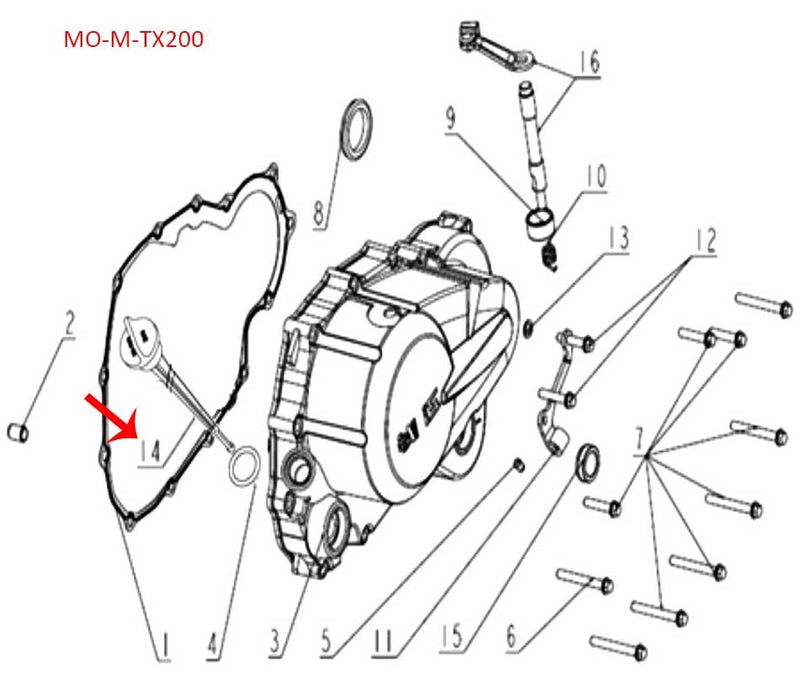 Indicador de nivel de aceite (TX200)